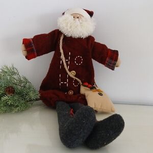 Christmas Sampler Ho Ho Ho Santa 20" Russ Berrie 2009